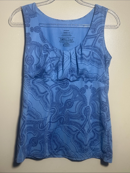 Patagonia Tops - Patagonia Women’s‎ Medium Blue Paisley Tank Top